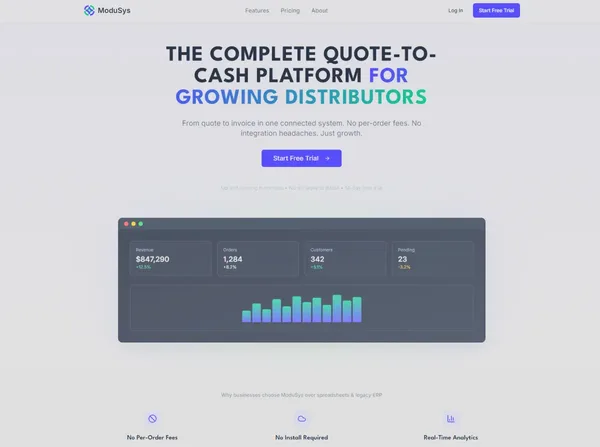 ModuSys.io website screenshot