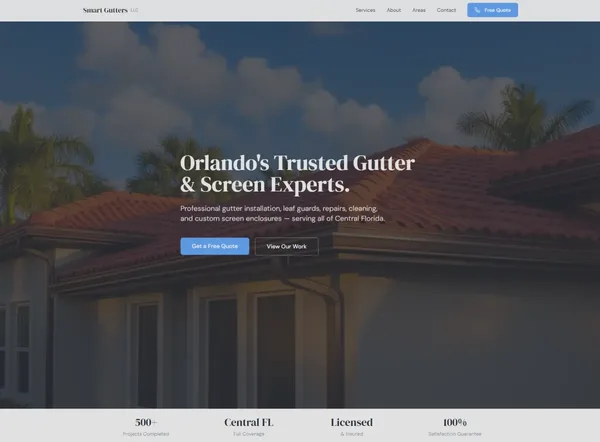 Smart Gutter website screenshot